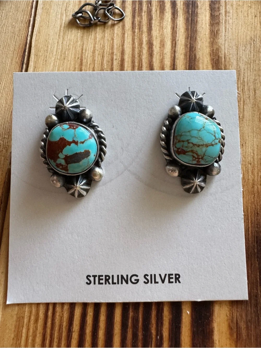 Myron Begay Mine 8 Turquoise Statement Necklace and Earrings Set